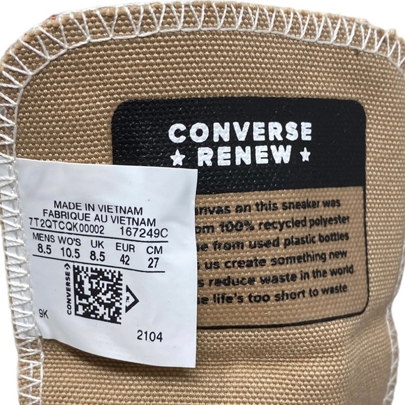 Converse Ctas High Top Canvas Orange Women Sneakers Size Custom 167249C-ORG/BLK - Picture 10 of 12